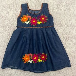 Embroidered Mexican dress